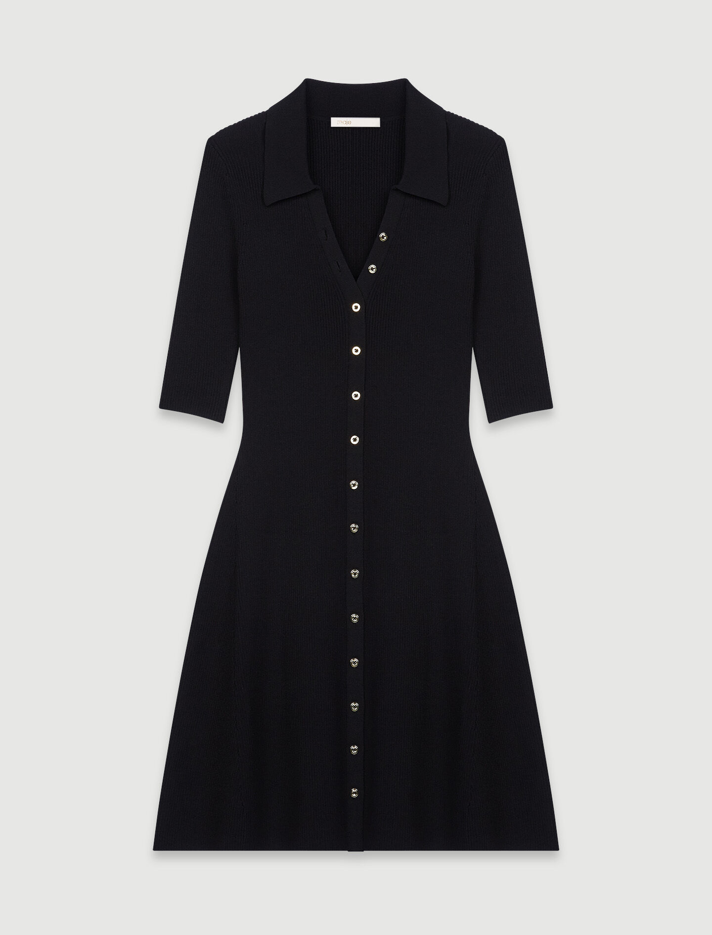 Vestidos negros con best sale botones