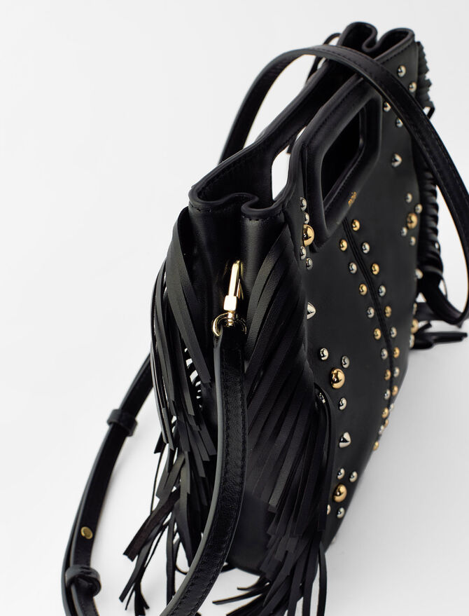 221MPYRA Bolso M de piel con tachuelas Bolsos M