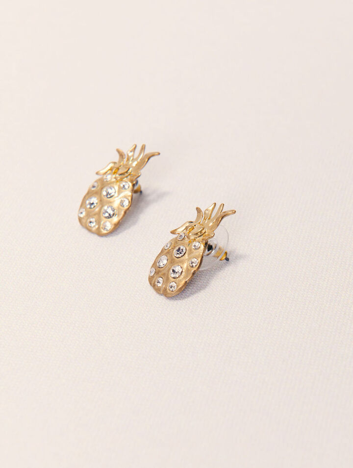 Pendientes de pi&ntilde;a con strass