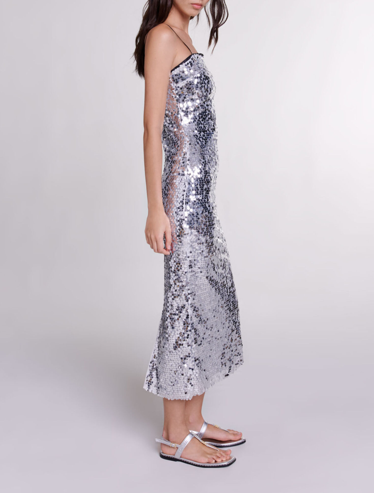 Vestido largo con lentejuelas