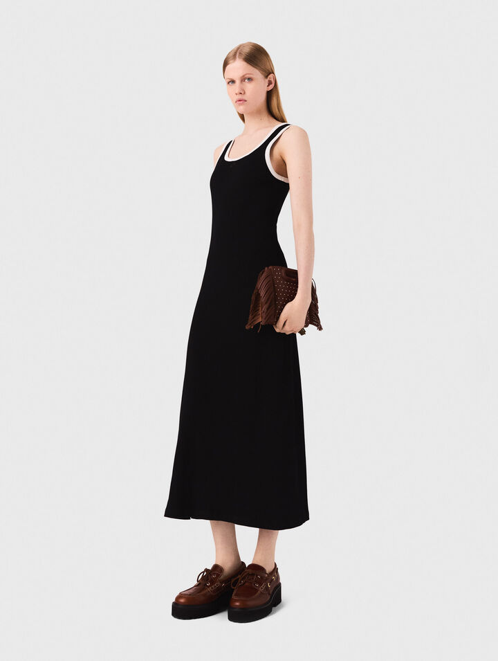 Vestido de tirantes de punto jersey