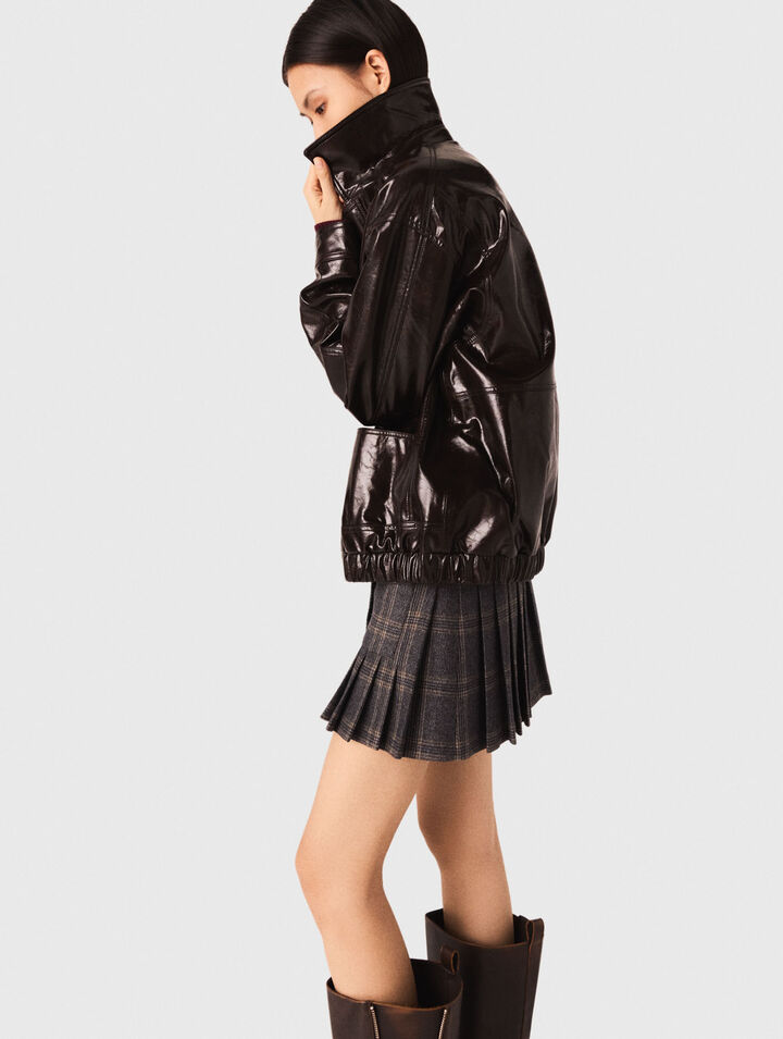 Chaqueta efecto piel craquelada