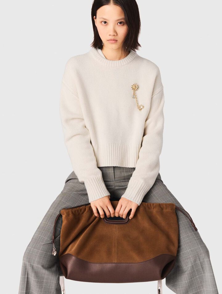 Bolso M Tote de piel y ante