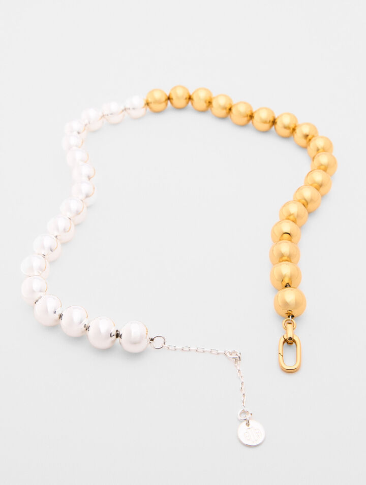 Collar de cuentas bicolor