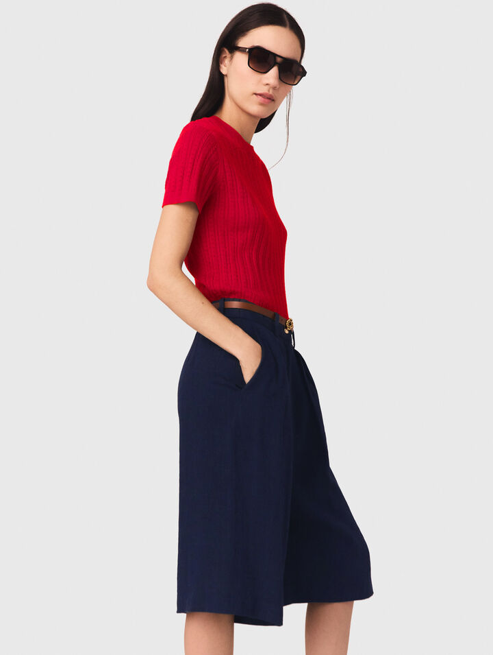 Bermudas de mezcla de lino