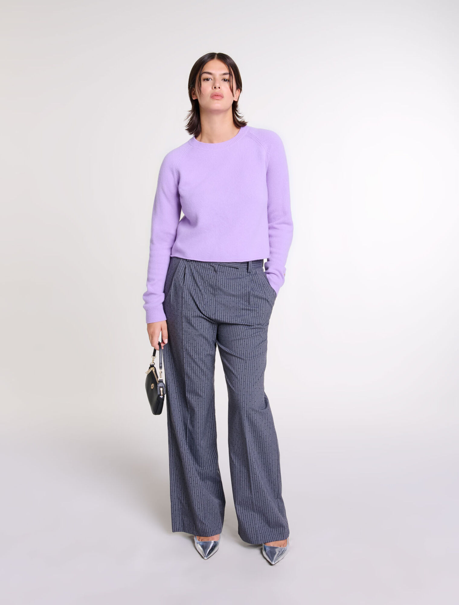 Pantalón de traje con strass