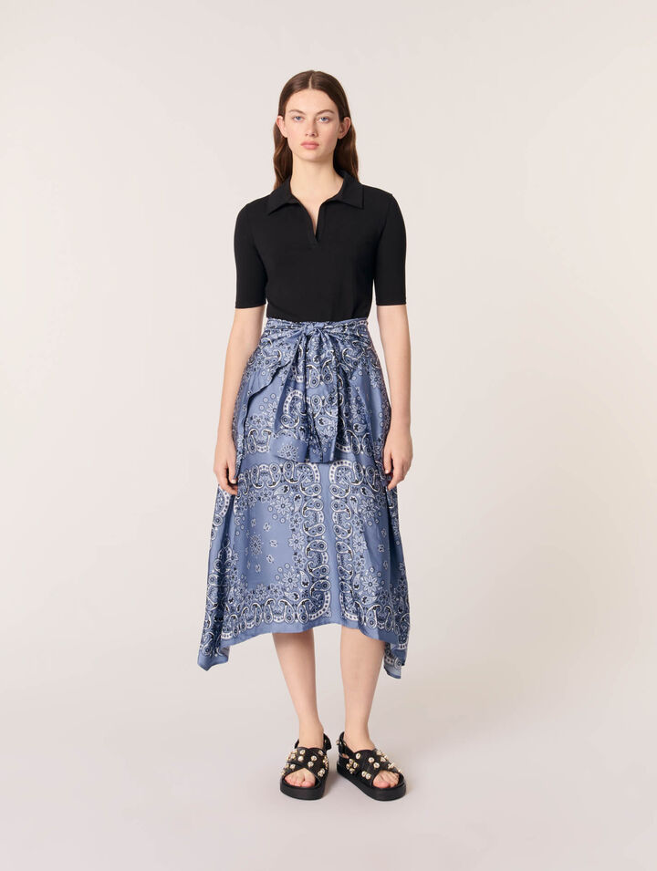 Vestido estampado trampantojo