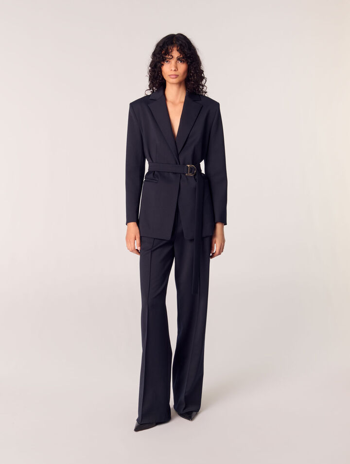 Chaqueta sastre con espalda plisada