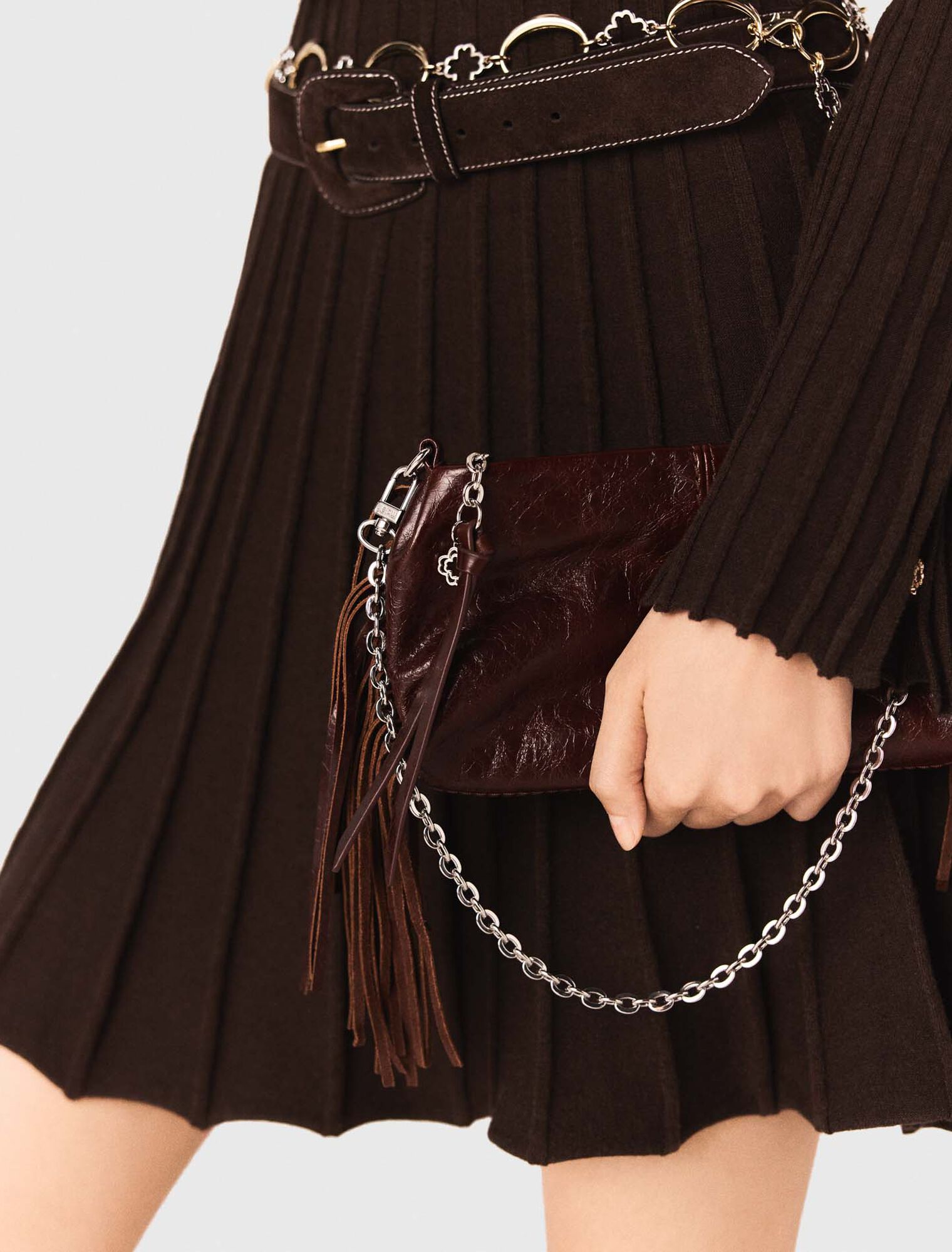 Cartera Miss M pouch cuero barniz