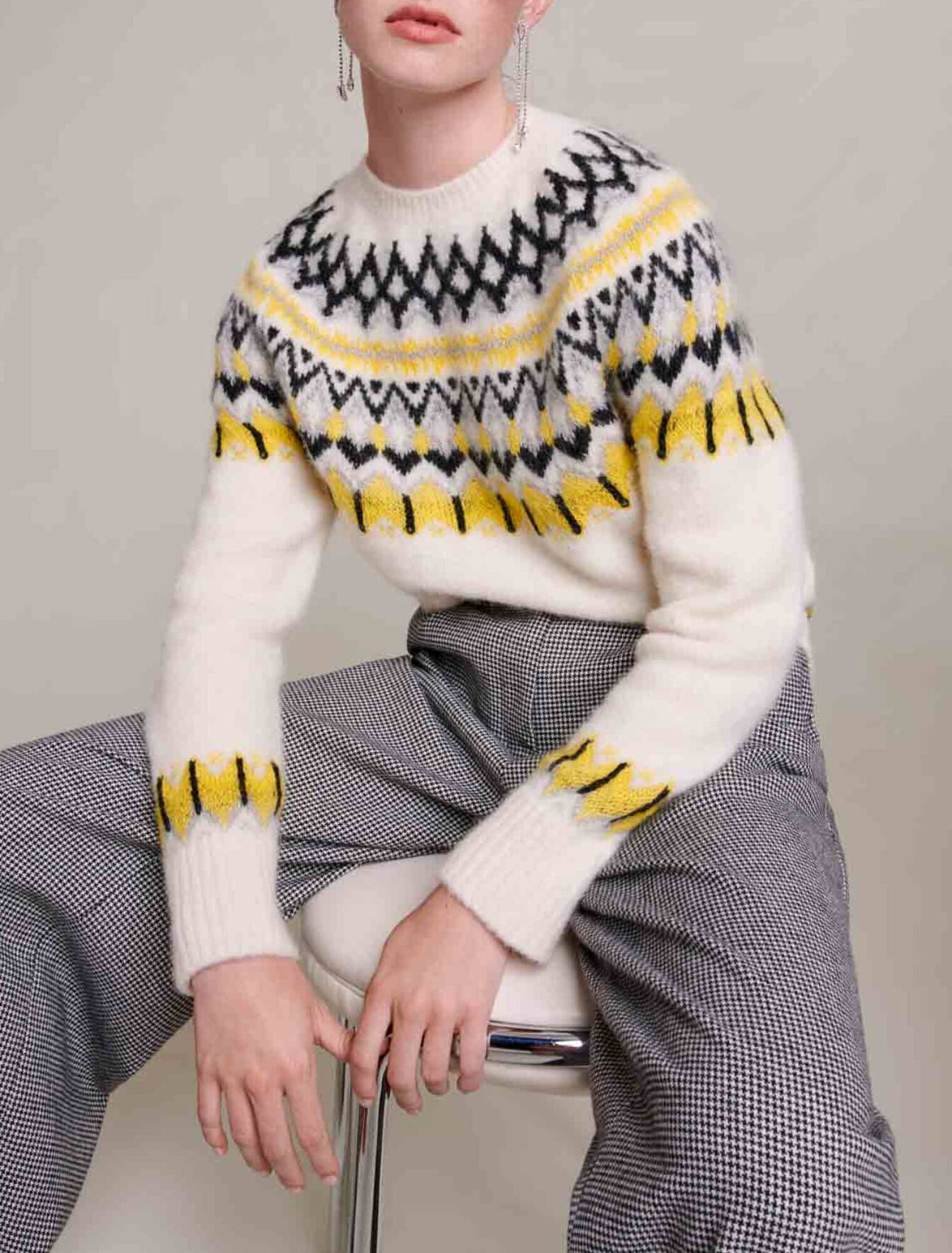 Jersey de lana jacquard