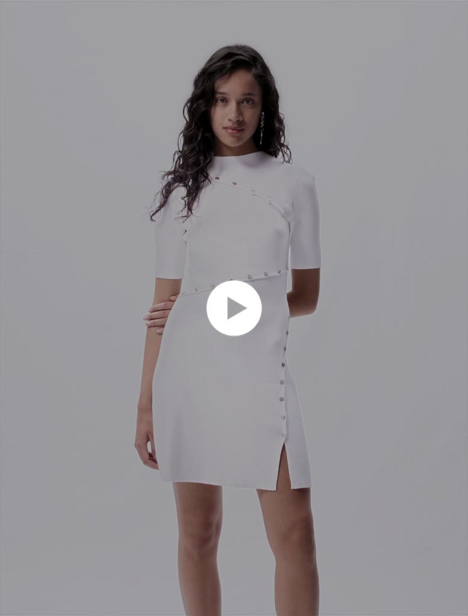 Vestido corto de punto