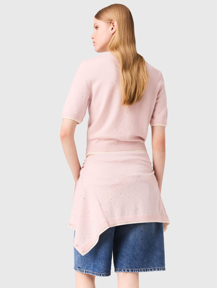 Jersey 100% lana de manga corta