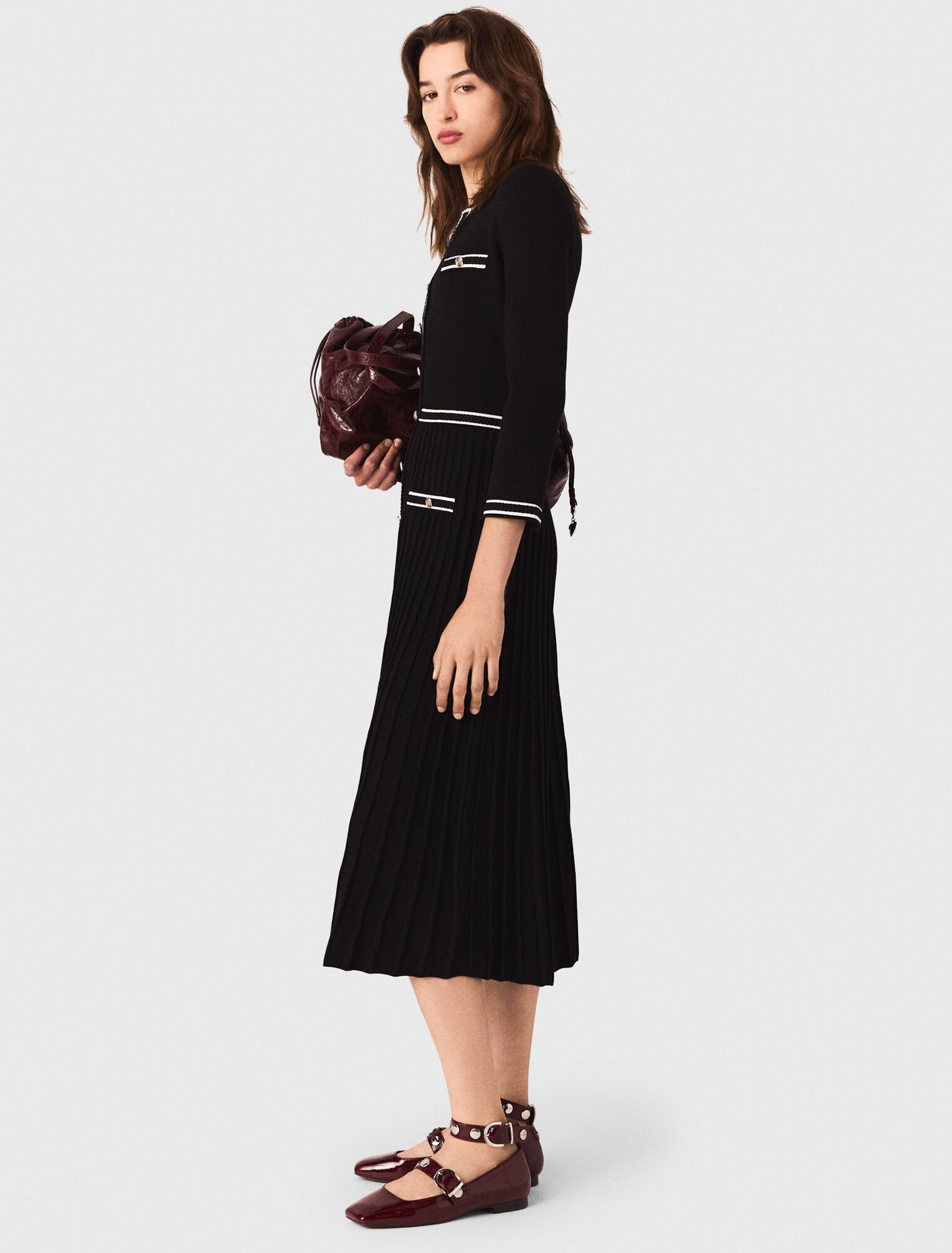 Vestido midi de punto
