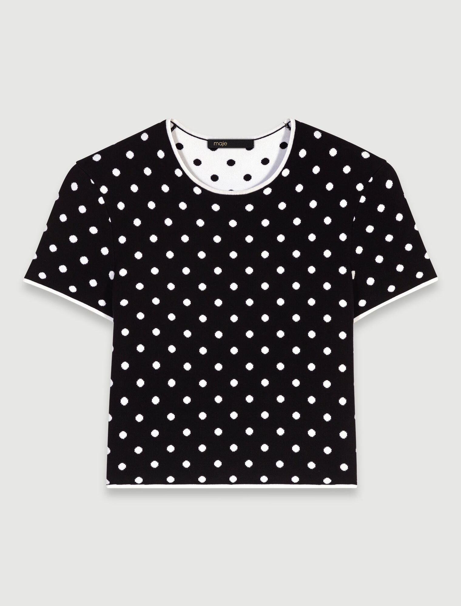 Top de punto jacquard 