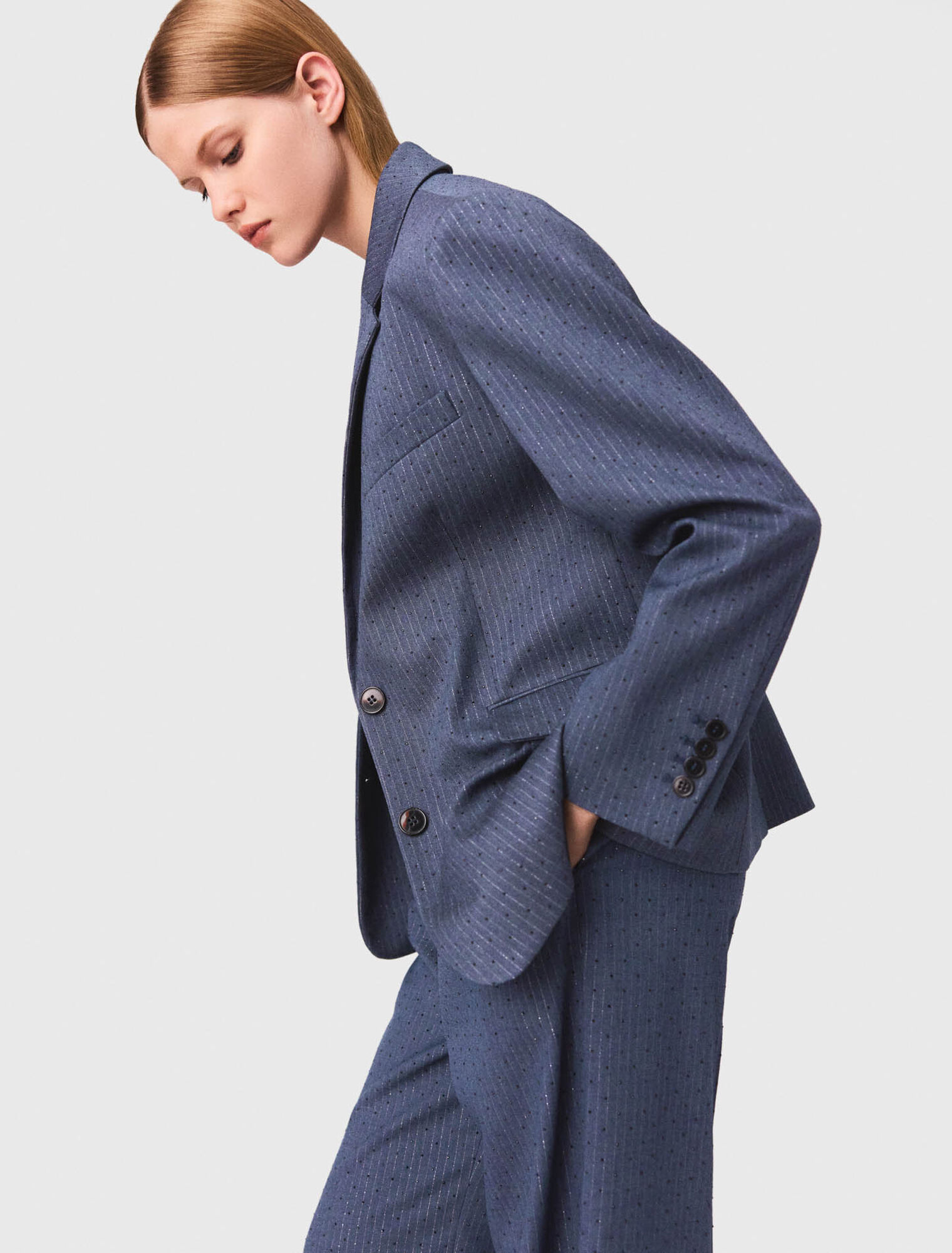 Chaqueta de traje con strass