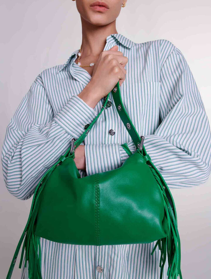 Vestido camisero de rayas