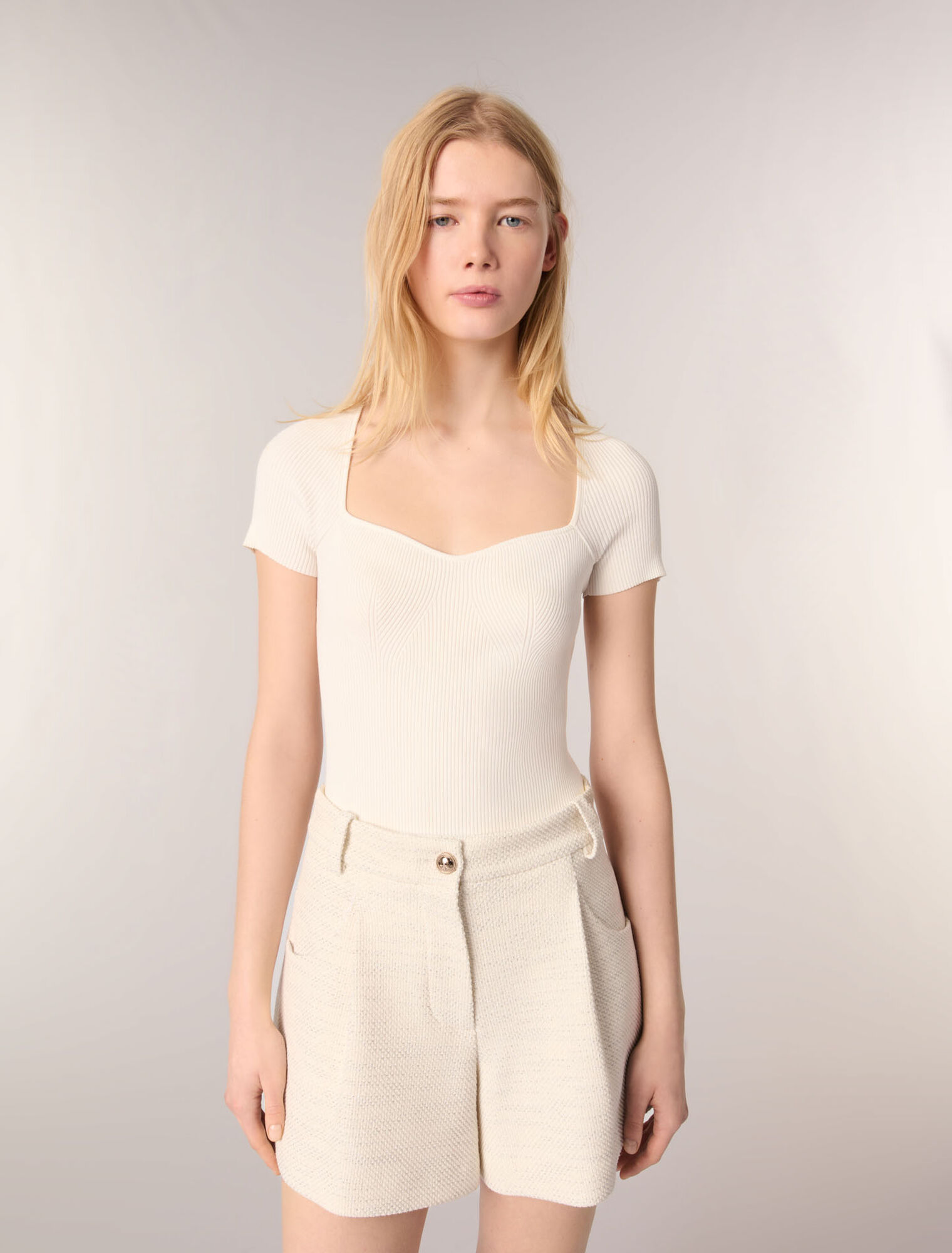 Short de tweed y lurex