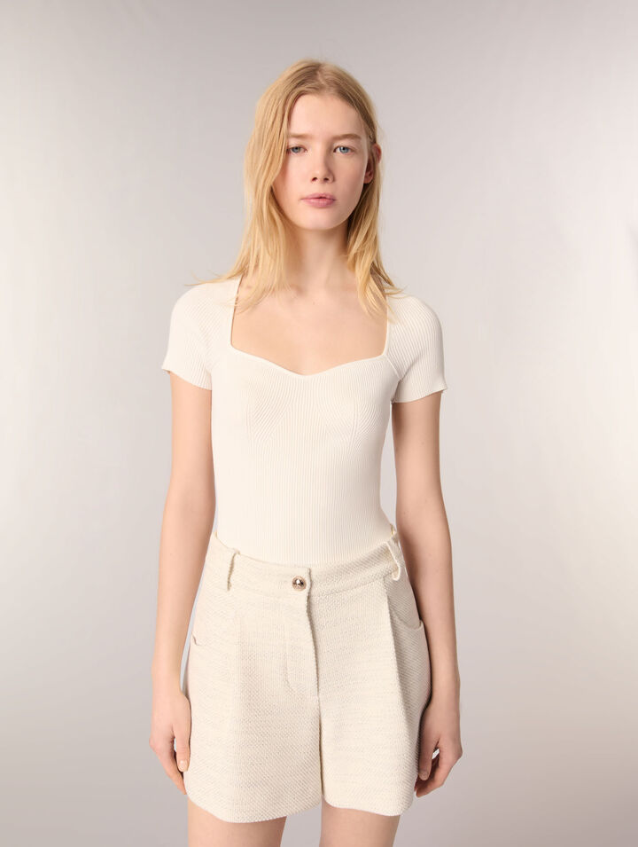 Short de tweed y lurex