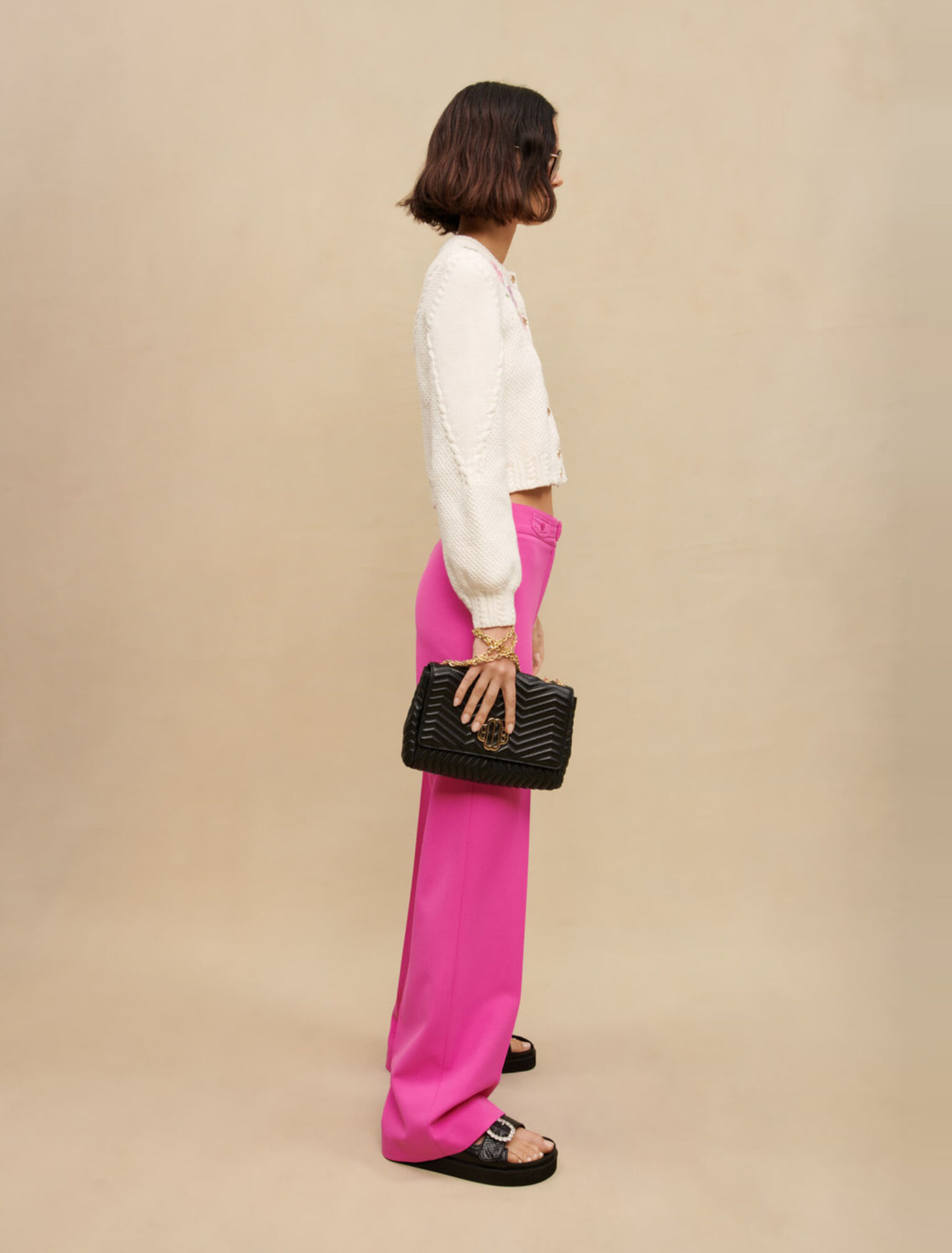 Pantalones de traje de pierna ancha