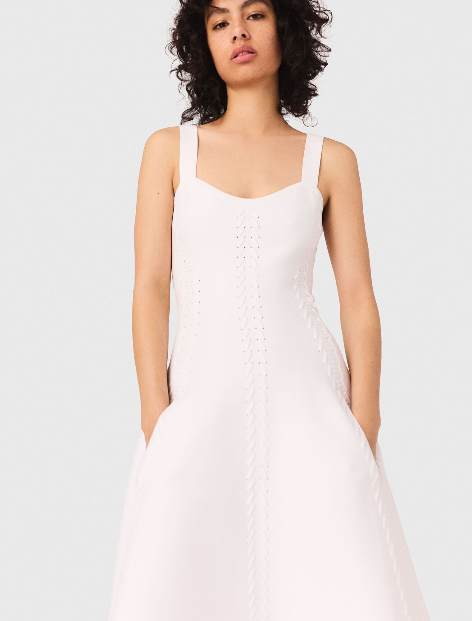 Vestido babydoll largo de punto