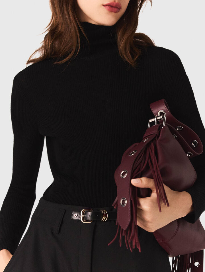 Bolso Miss M de cuero liso
