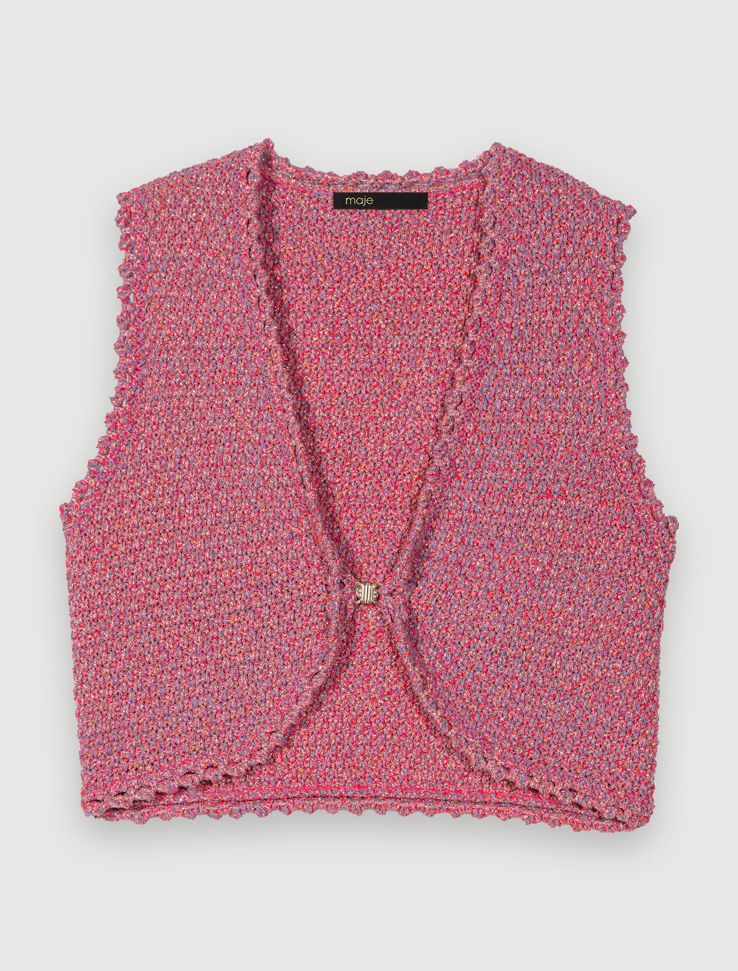 Top corto de tweed