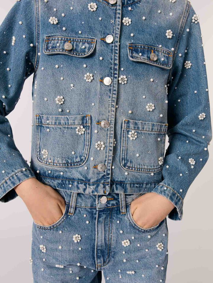 Chaqueta vaquera bordada