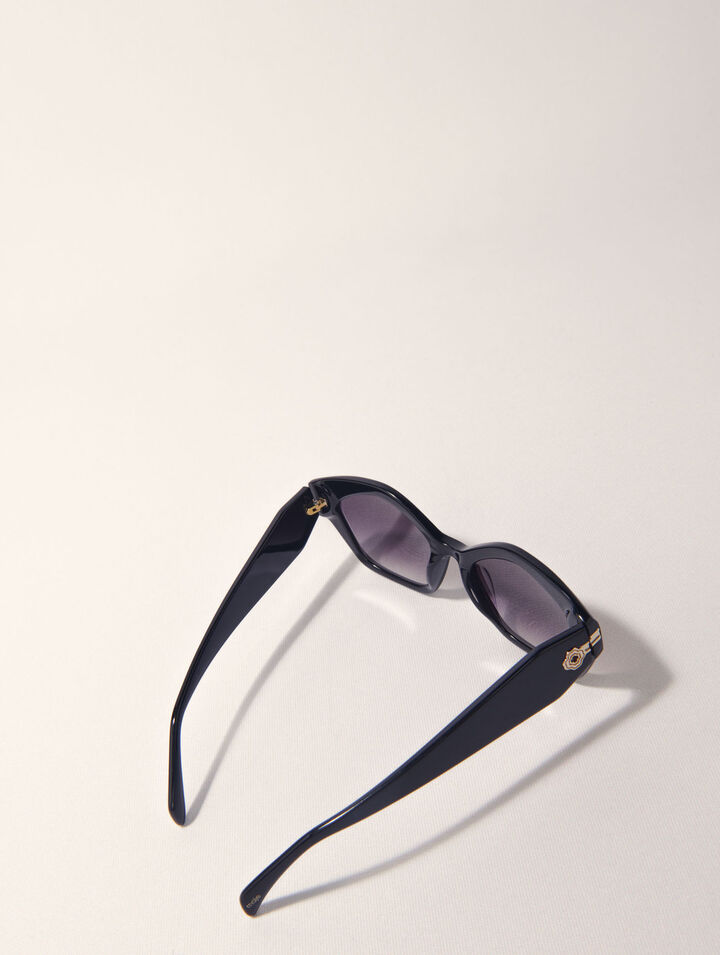 Gafas cat eye de acetato negro