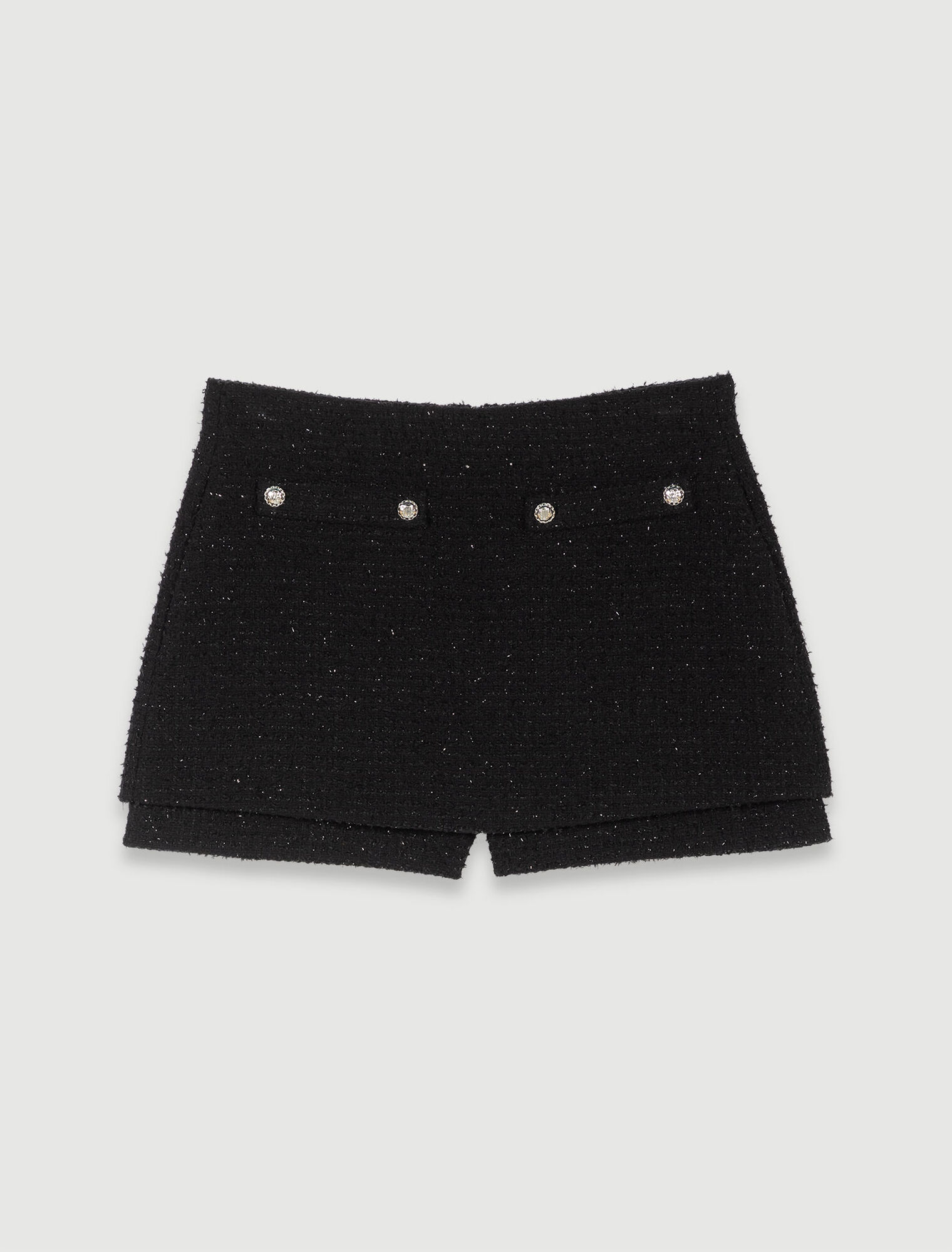 Pantalón corto de tweed
