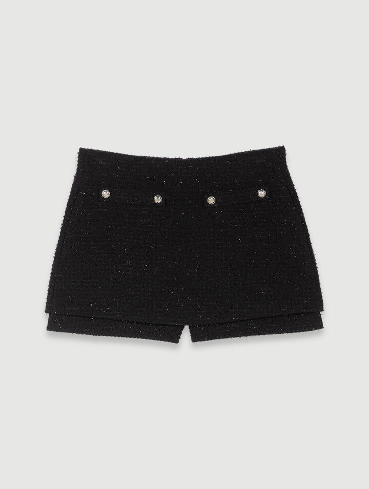 Pantalón corto de tweed