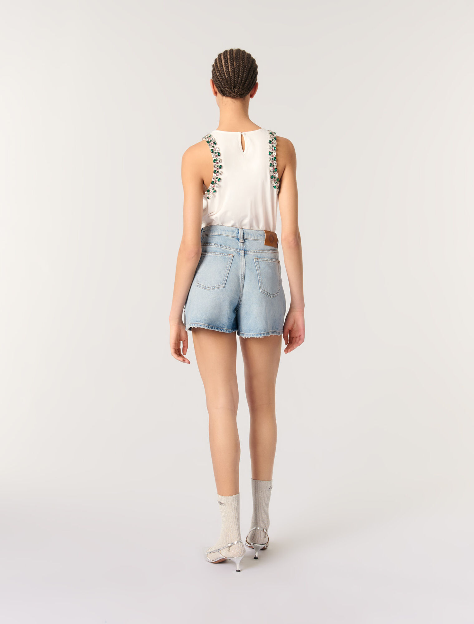 Camiseta de tirantes con strass