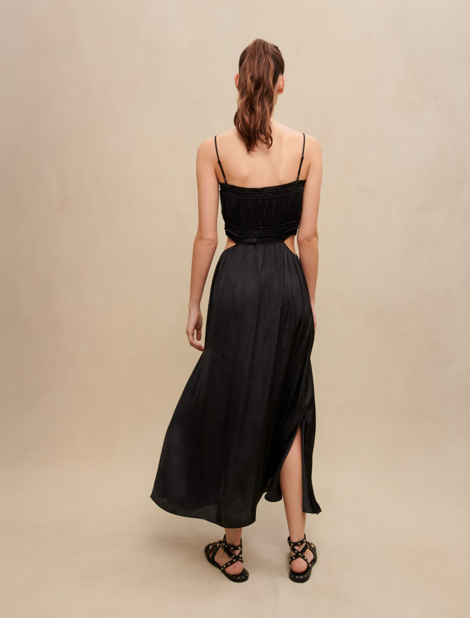 Vestido largo de satén