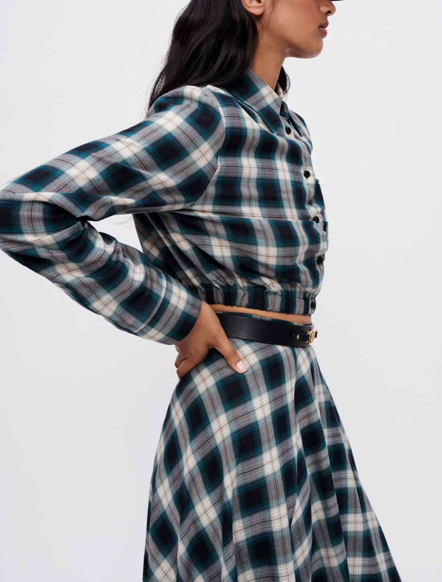 Camisa de cuadros de algodón