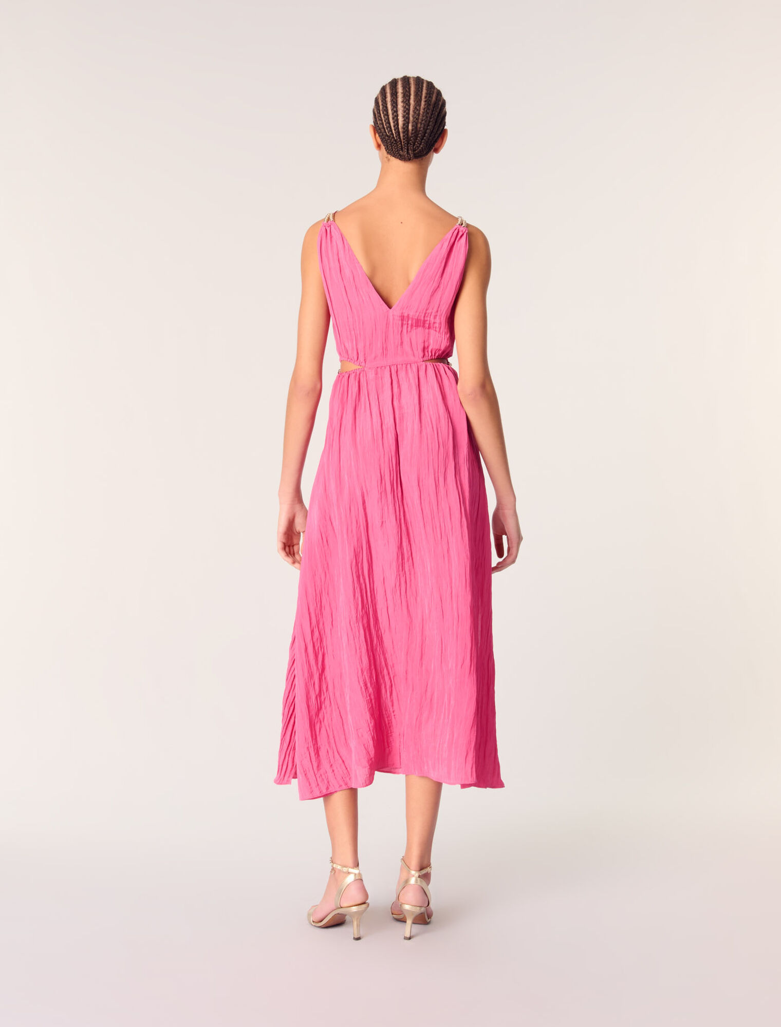 Vestido midi calado