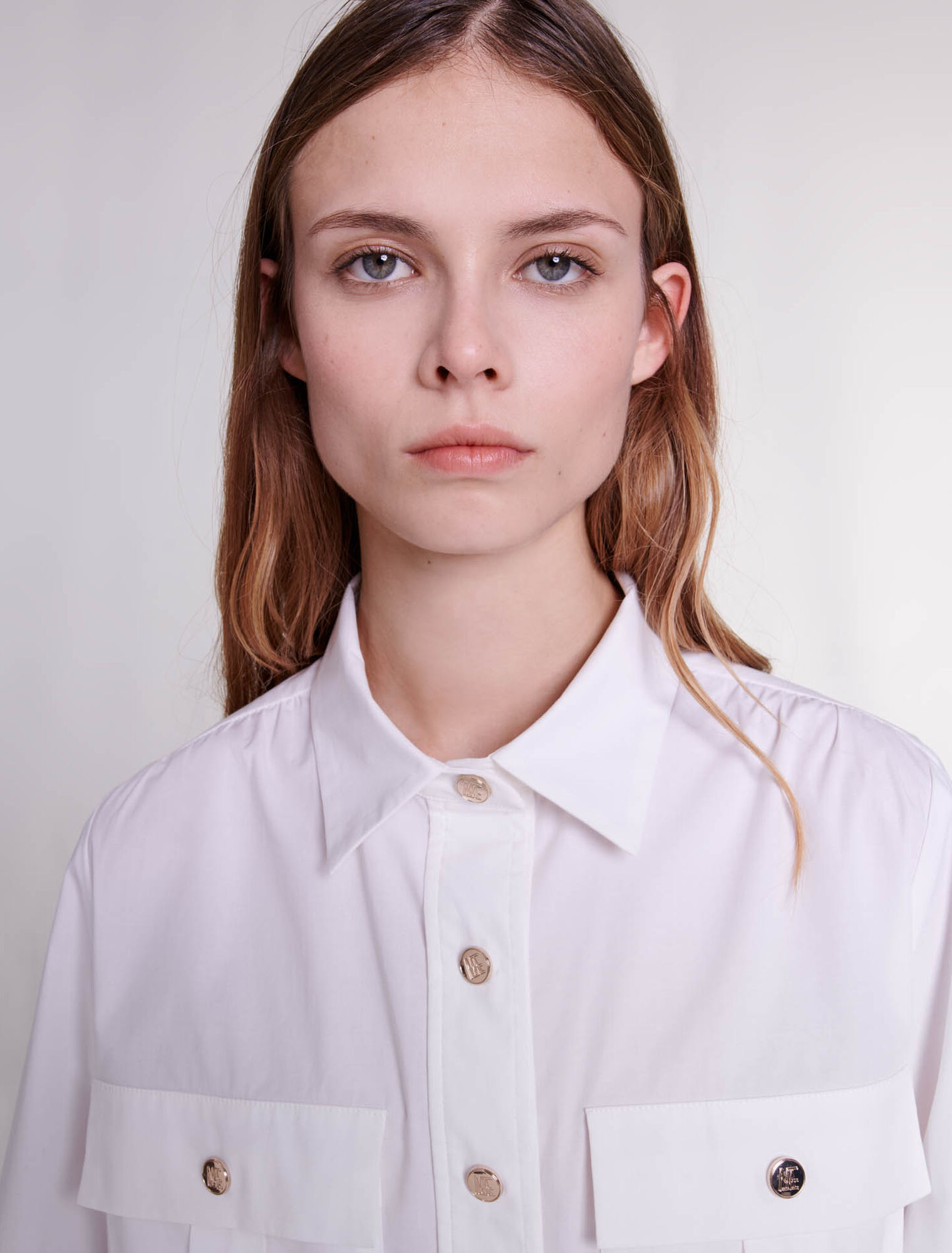 Camisa corta de algodón