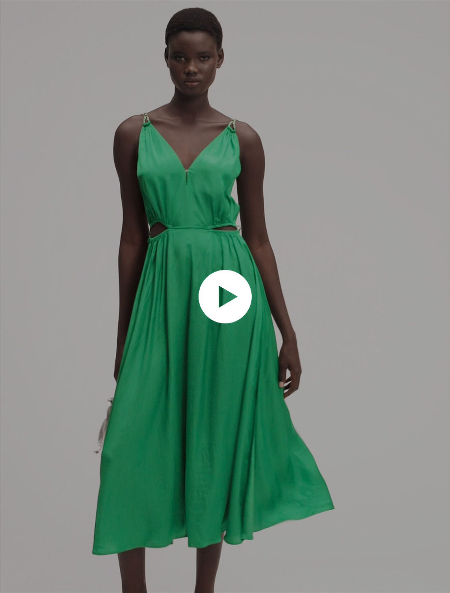 Vestido largo de rasete