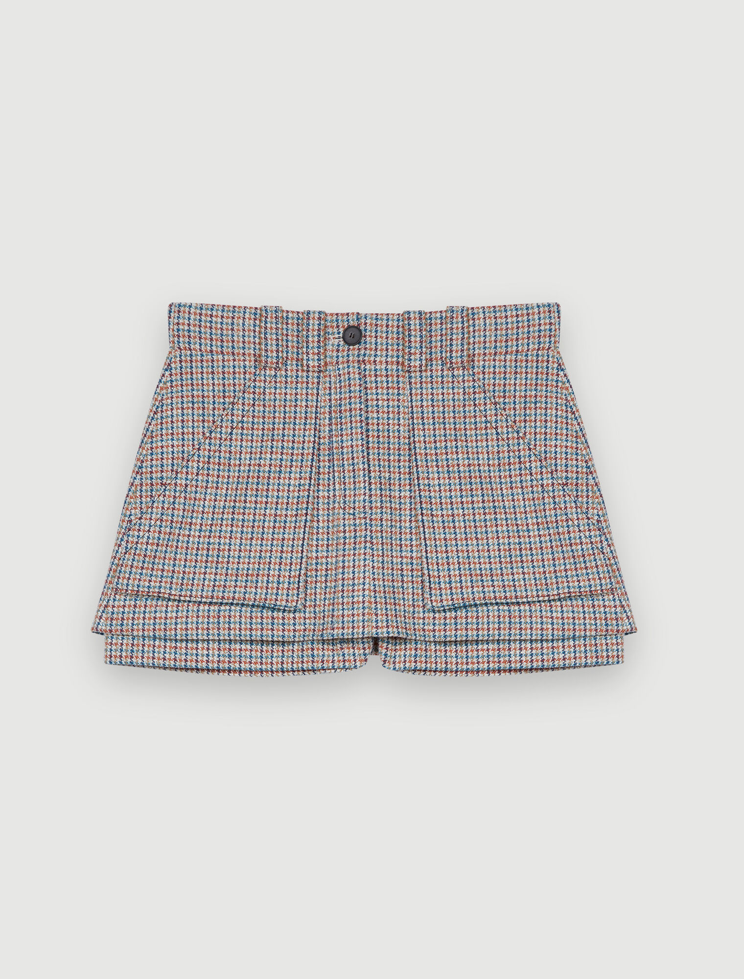Pantalón corto de pata de gallo