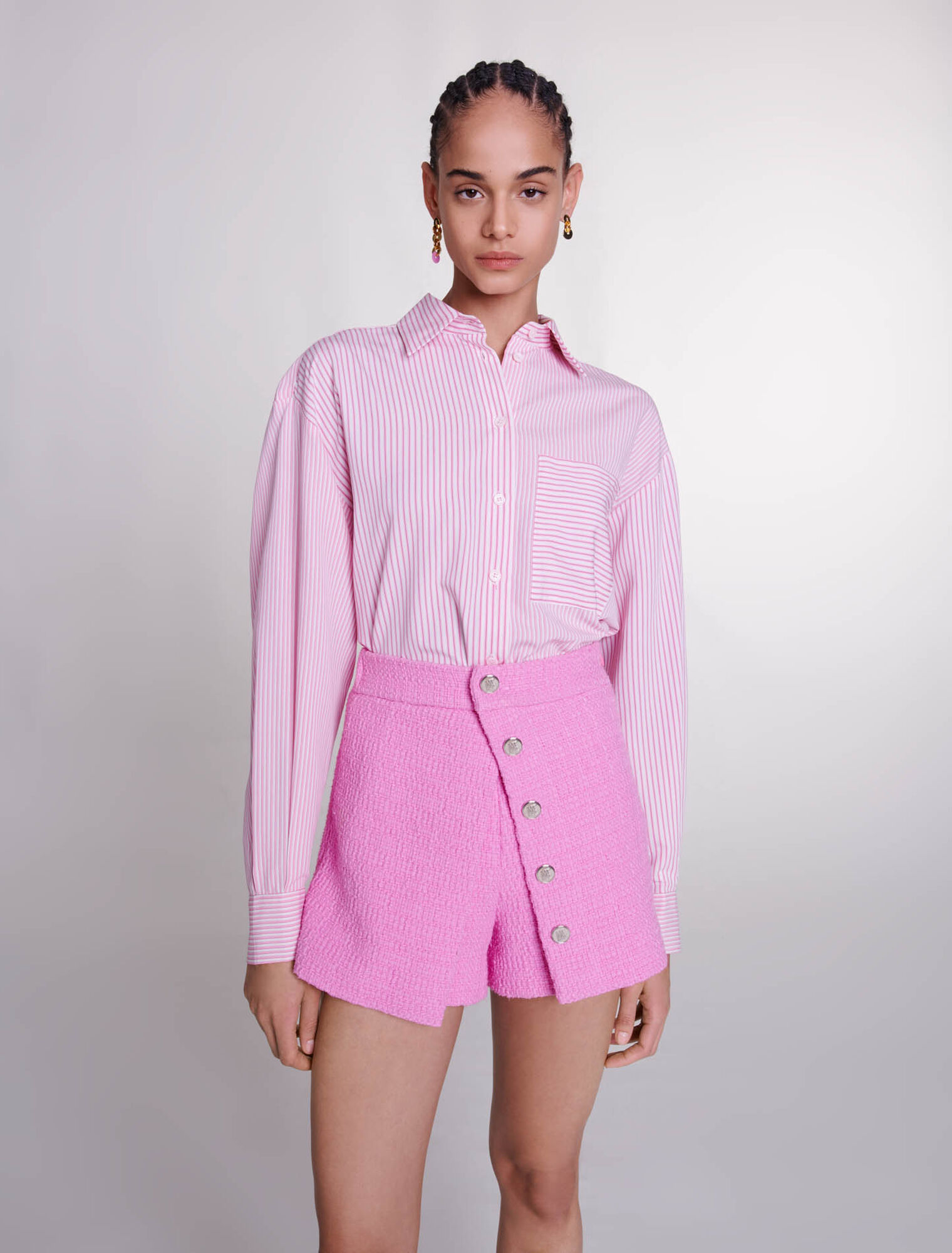 Camisa larga de rayas