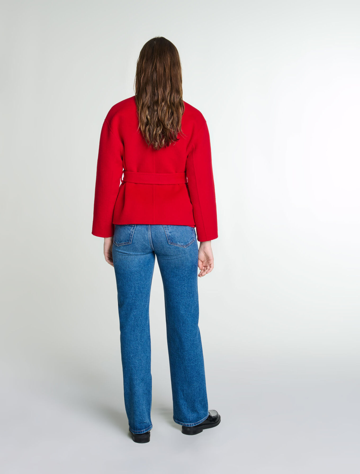 Chaqueta reversible con cinturón