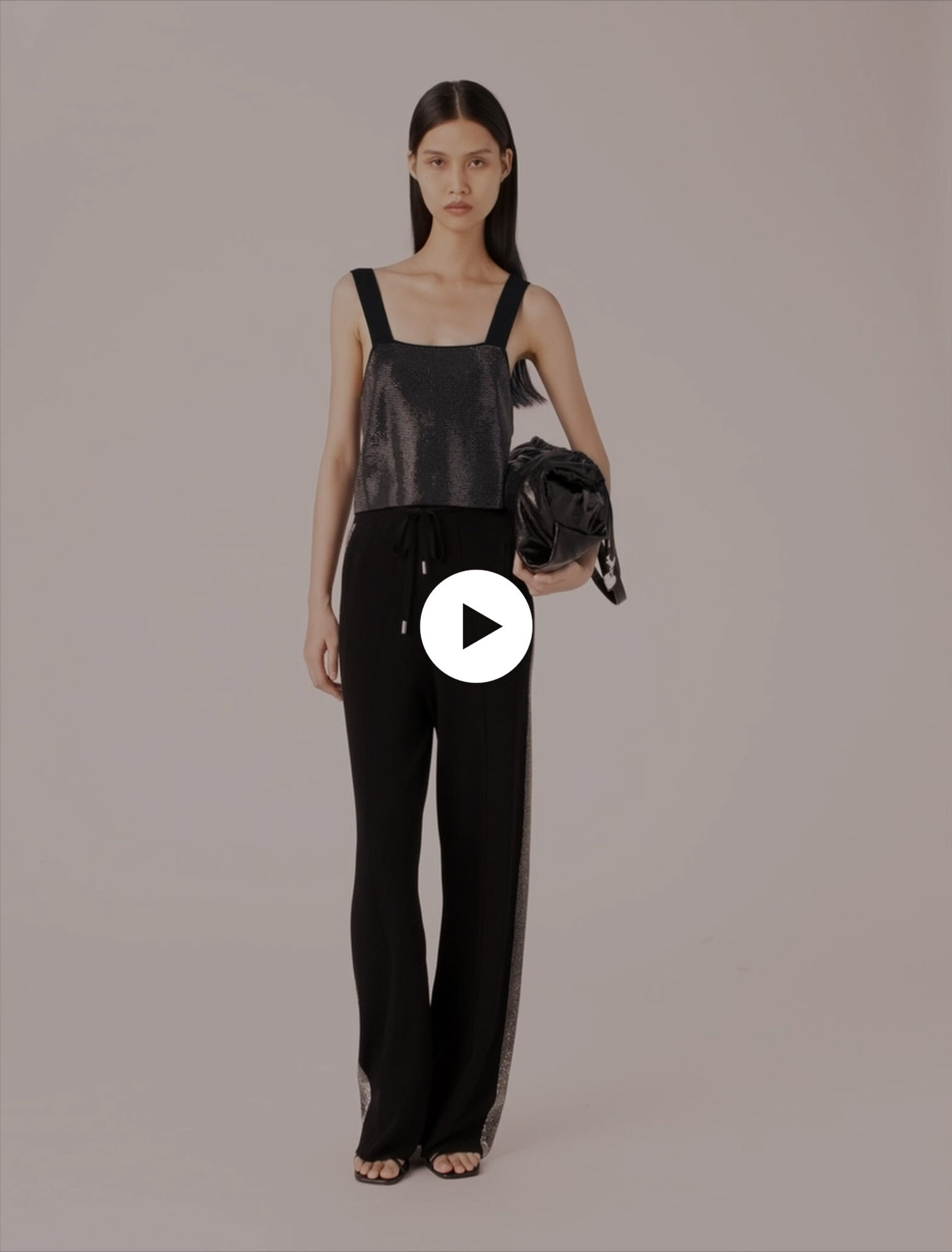 Top de tirantes de punto con strass