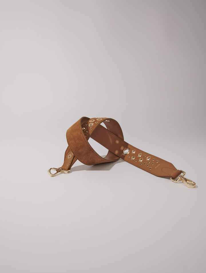 Bandolera de ante con tachuelas