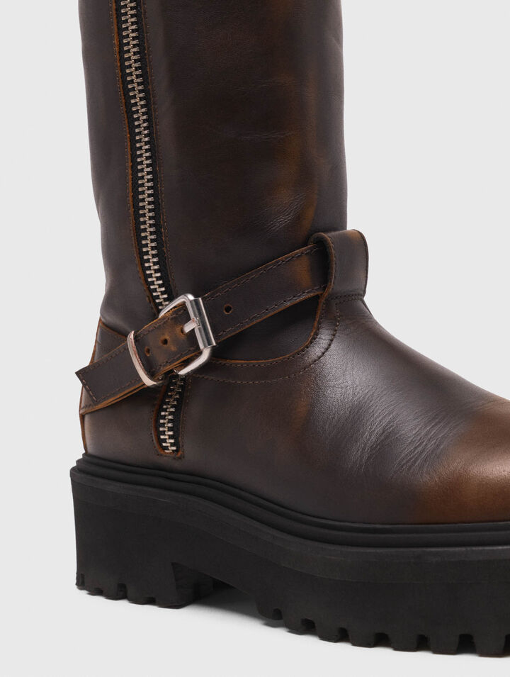 Botas biker de cuero