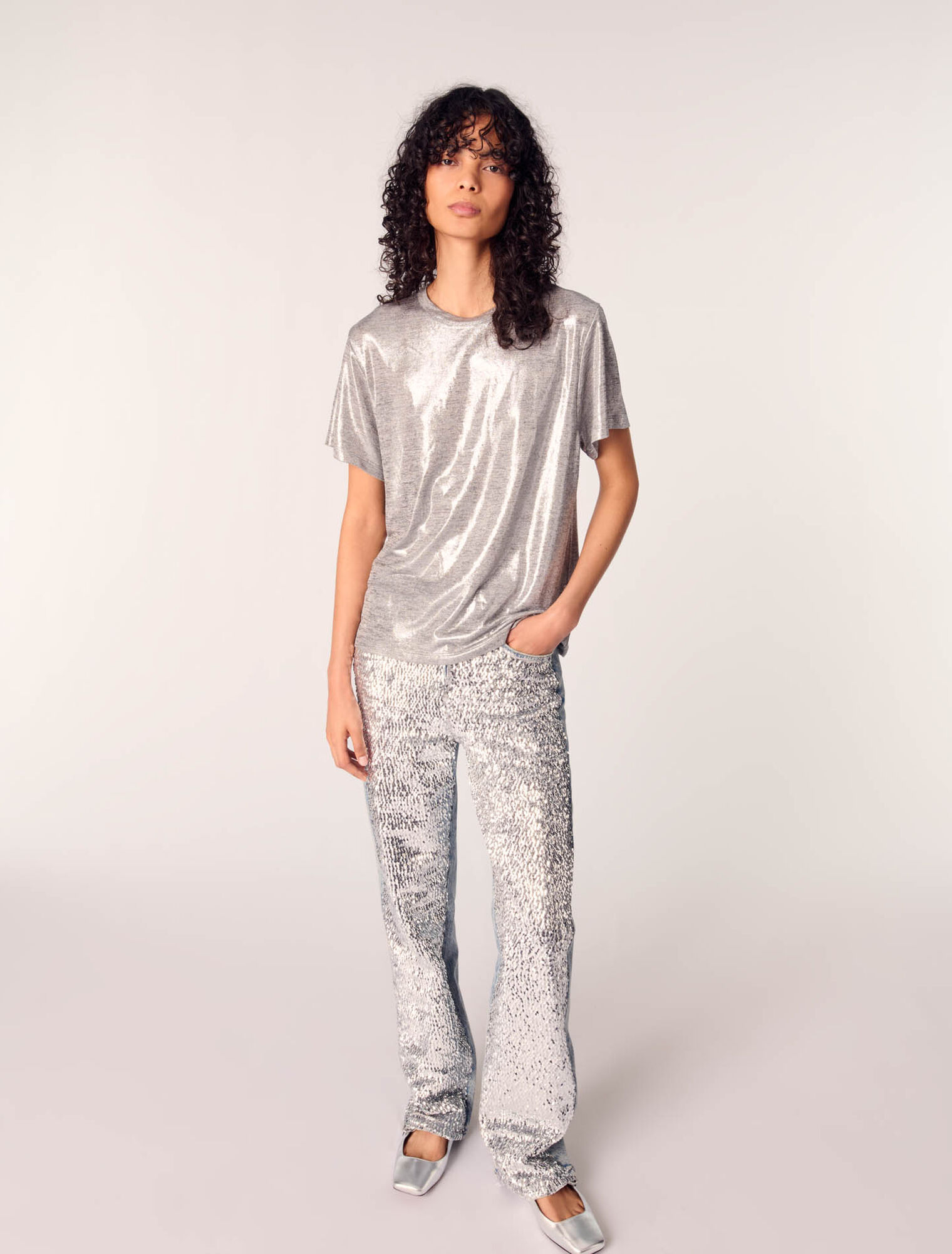 Camiseta de lamé