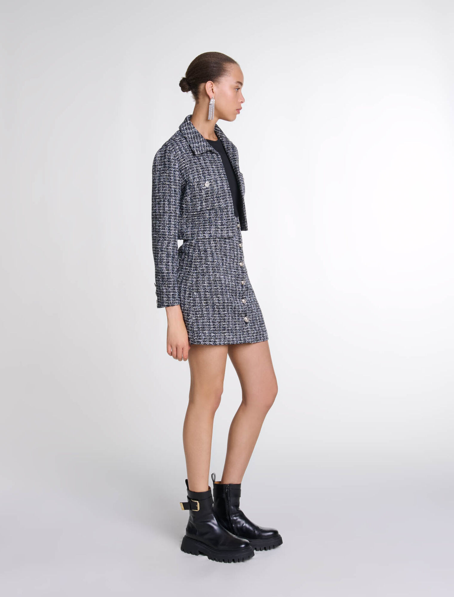 Vestido 2 en 1 de tweed