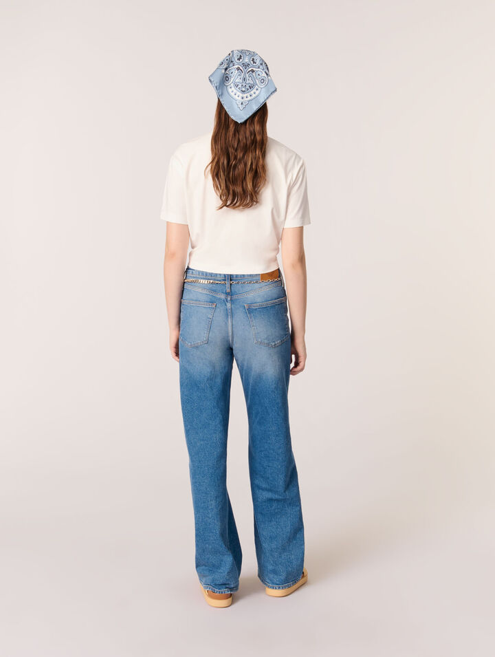 Camiseta anudada con estampado
