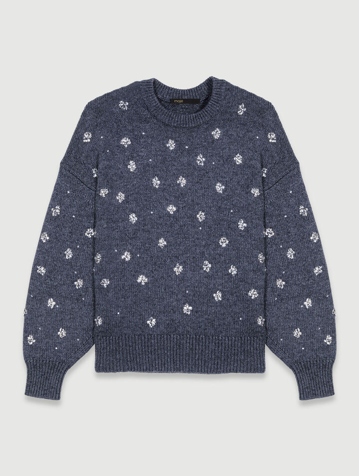 Jersey de punto con strass