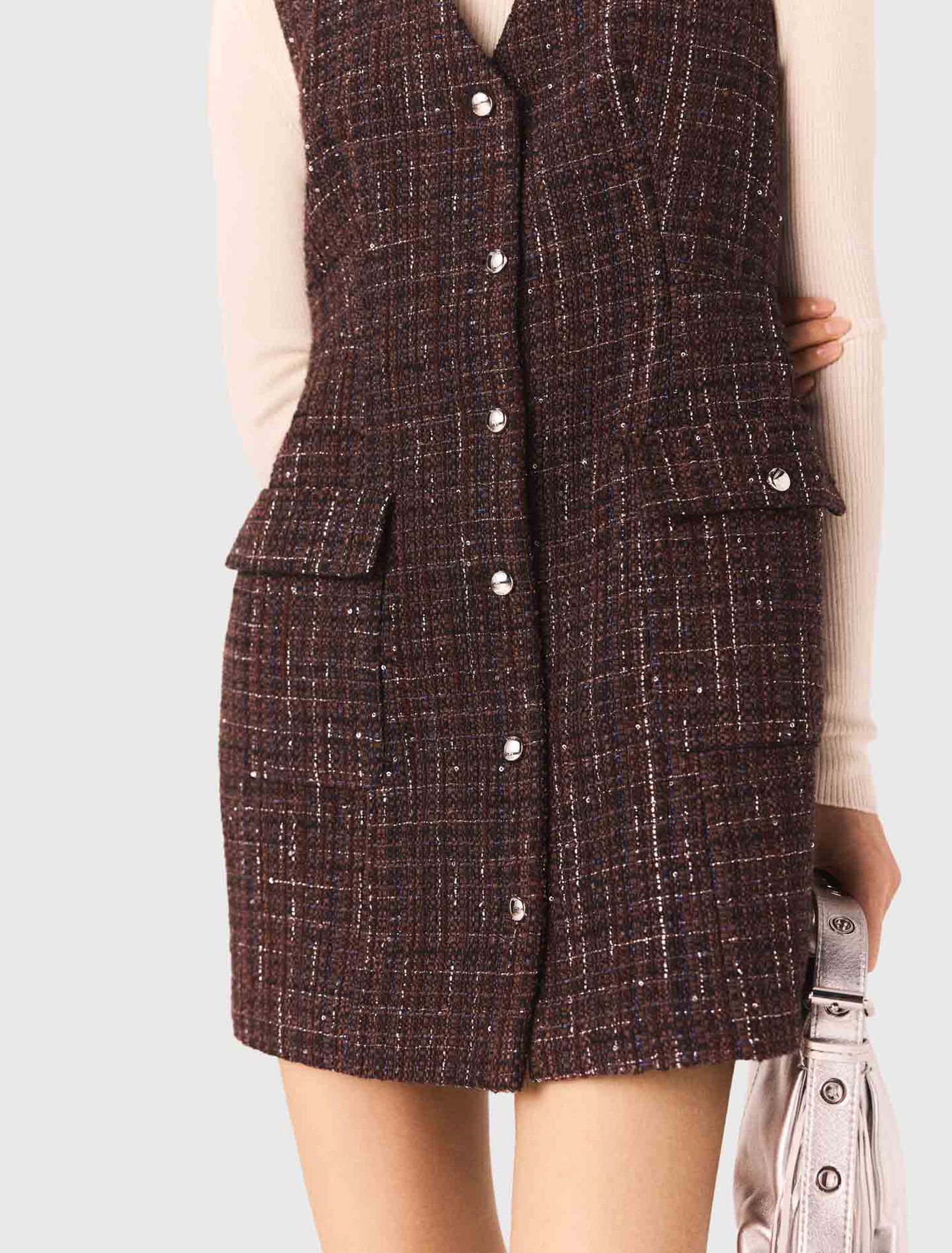 Vestido corto de tweed