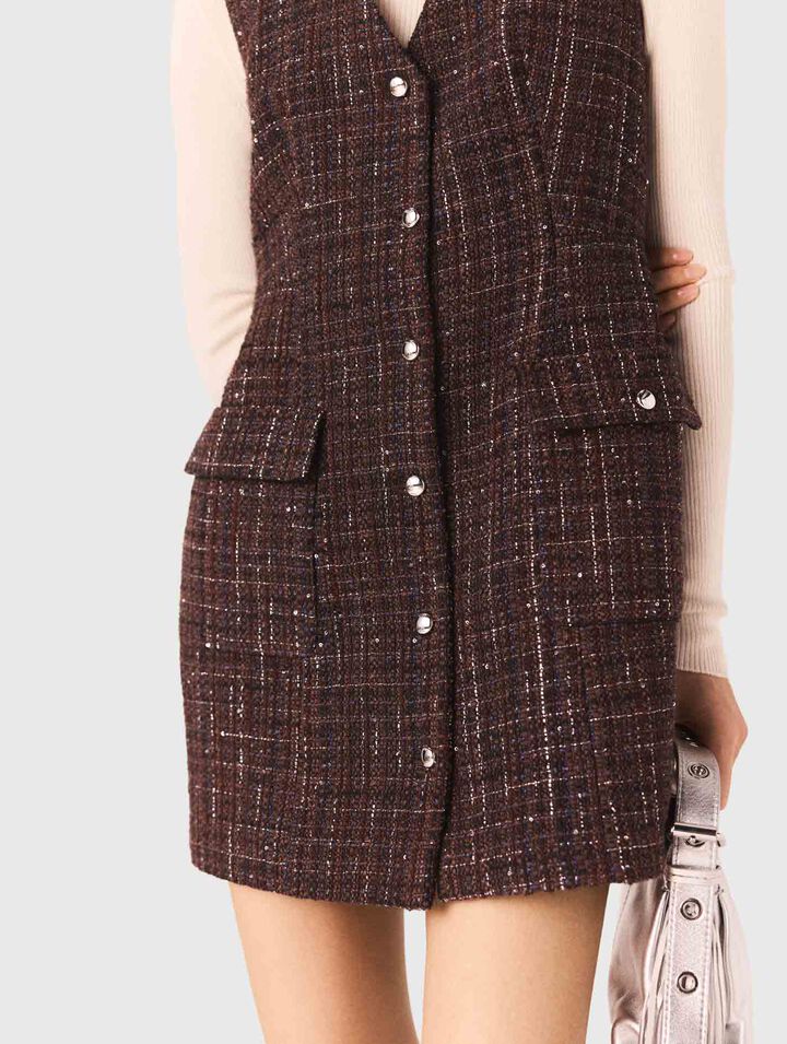 Vestido corto de tweed
