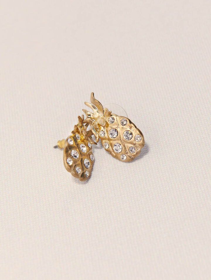 Pendientes de pi&ntilde;a con strass