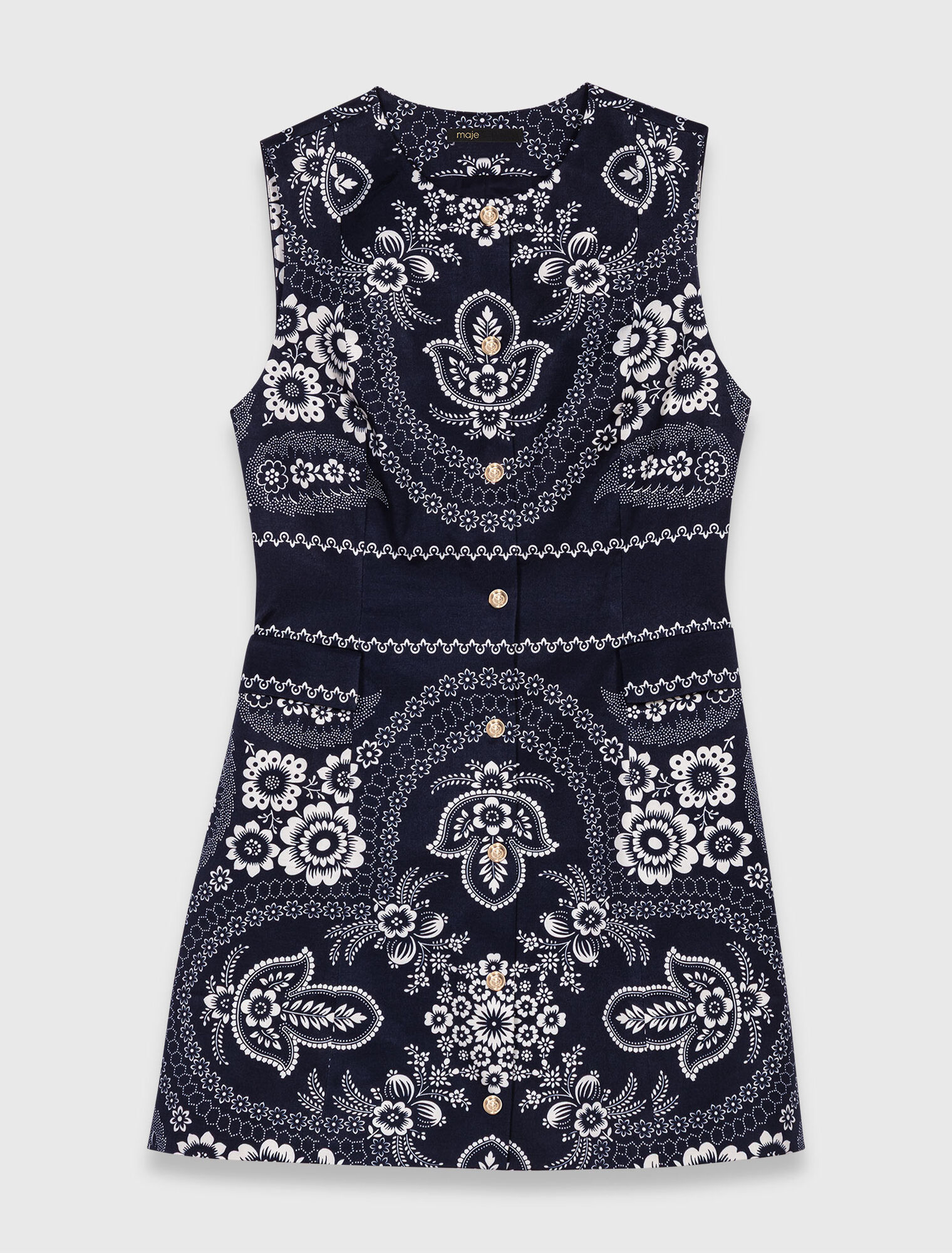 Vestido recto estampado